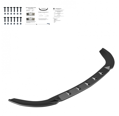 Spoiler delantero Oneway apto para Mercedes Vito W447 2014- - Negro brillante
