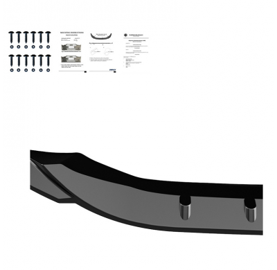 Spoiler delantero Oneway apto para Audi A3 S-Line/S3 8Y 2020- - Versión 2 - Negro brillante