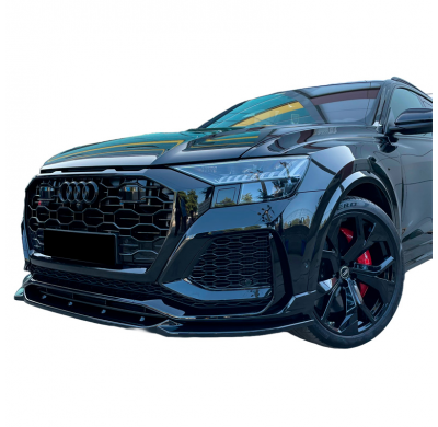 Spoiler delantero Oneway apto para Audi RS Q8 MK1 2019-2023 - Negro brillante