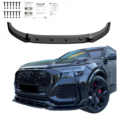 Spoiler delantero Oneway apto para Audi RS Q8 MK1 2019-2023 - Negro brillante