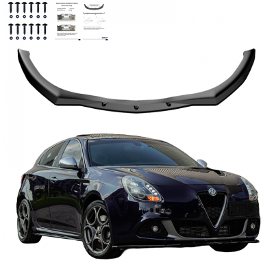 Spoiler delantero Oneway apto para Alfa Romeo Giulietta 2010-2020 - Negro brillante