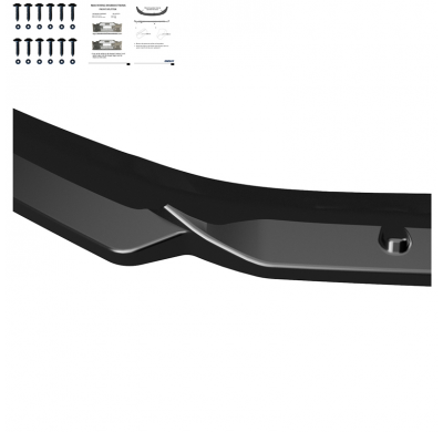 Spoiler delantero Oneway apto para Hyundai I20 N MK3 2020- - Negro brillante