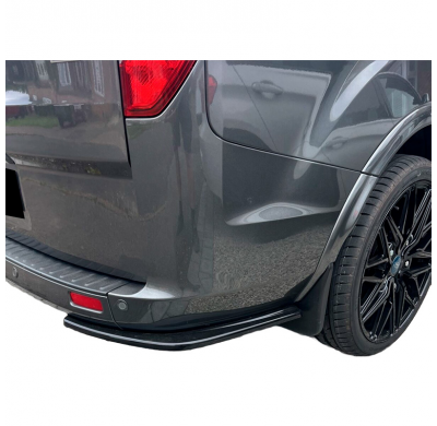 Difusores laterales traseros Oneway aptos para Ford Transit Custom MK1 Facelift 2018-2023 - Negro brillante