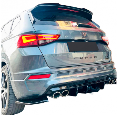 Difusores laterales traseros Oneway aptos para Cupra Ateca MK1 2018- - Negro brillante