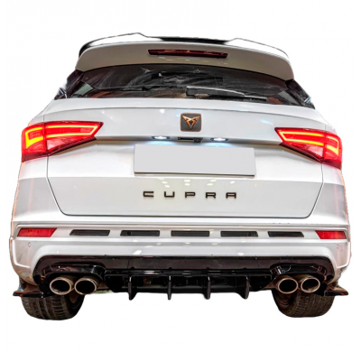 Difusores laterales traseros Oneway aptos para Cupra Ateca MK1 2018- - Negro brillante