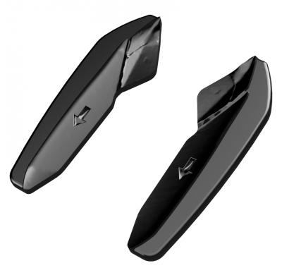 Difusores laterales traseros Oneway aptos para Audi RS3 8V Sportback 2015-2016 - Negro brillante