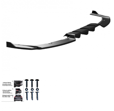 Faldón de parachoques trasero Oneway apto para BMW iX M-Pack i20 2021- - Negro brillante