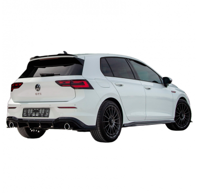 Difusores laterales traseros Oneway aptos para Volkswagen Golf VIII HB GTI 2020- - Negro brillante