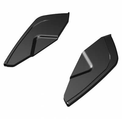 Difusores laterales traseros Oneway aptos para Volkswagen Golf VIII HB GTI 2020- - Negro brillante