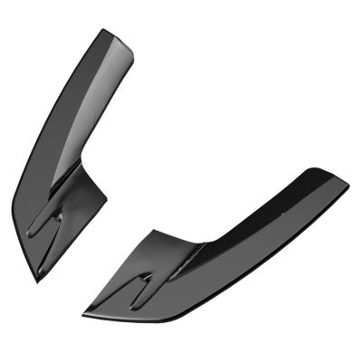 Difusores laterales traseros Oneway aptos para Audi S3 8V Sedan 2013-2016 - Negro brillante