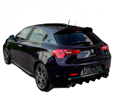 Difusores laterales traseros Oneway aptos para Alfa Romeo Giulietta 2010-2020 - Negro brillante