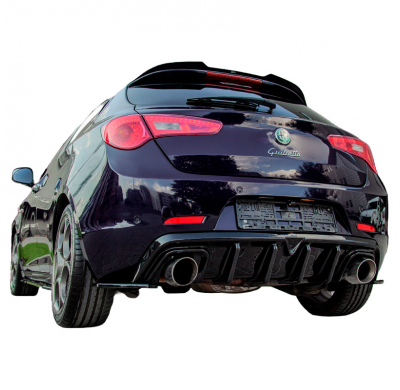 Difusores laterales traseros Oneway aptos para Alfa Romeo Giulietta 2010-2020 - Negro brillante