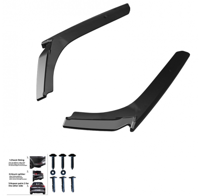 Difusores laterales traseros Oneway aptos para BMW M4 F82 2014-2021 - Negro brillante