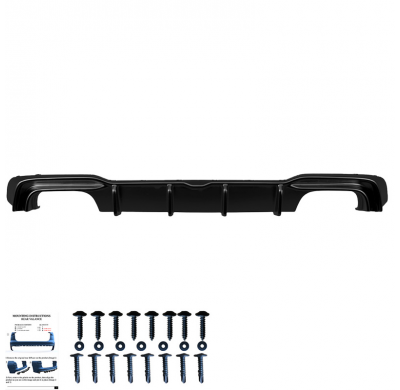 Difusor trasero Oneway apto para Audi S3 Sedan 8V Facelift 2016-2020 - Negro brillante