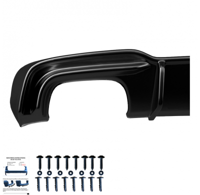 Difusor trasero Oneway apto para Audi S3 Sedan 8V Facelift 2016-2020 - Negro brillante