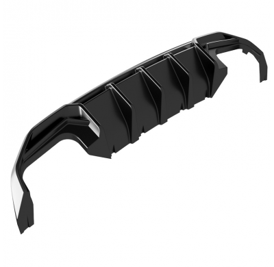 Difusor trasero unidireccional apto para Audi A3 8Y S-Line/S3 Sedan/Sportback 2020- - Negro brillante