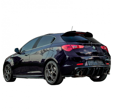 Difusor trasero Oneway apto para Alfa Romeo Giulietta 2010-2020 - Versión 2 - Negro brillante