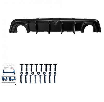 Difusor trasero Oneway apto para Alfa Romeo Giulietta 2010-2020 - Versión 2 - Negro brillante
