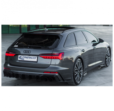 Alerón de maletero Oneway apto para Audi A6 S-Line/S6 C8 Avant 2018- - Negro brillante