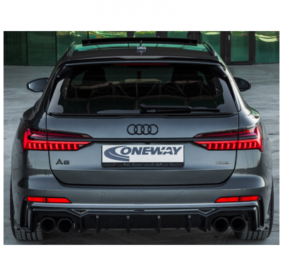 Alerón de maletero Oneway apto para Audi A6 S-Line/S6 C8 Avant 2018- - Negro brillante