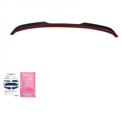 Alerón de techo unidireccional (tapa) apto para Ford Focus ST MK3 Hatchback 2010-2014 y ST MK3 Facelift 2015-2018 - Negro brilla