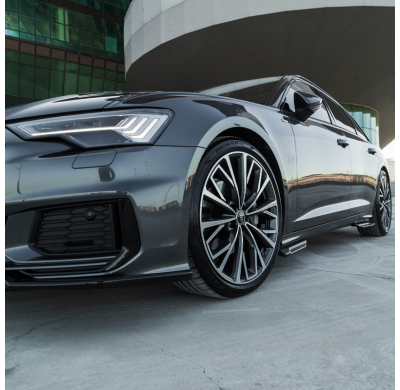 Faldones laterales Oneway Set aptos para Audi A6 S-Line/S C8 (Sedan/Avant) 2018- - Negro brillante