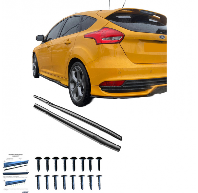 Faldones laterales Oneway Set aptos para Ford Focus ST MK3 HB/Kombi 2010-2018 - Negro brillante