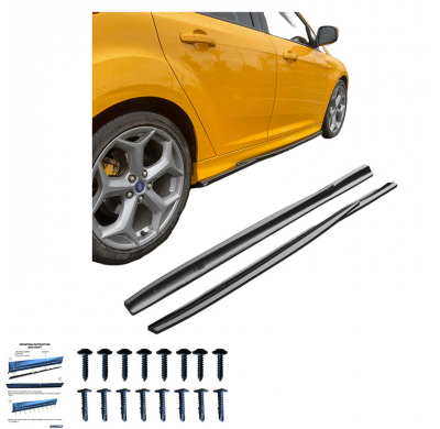 Faldones laterales Oneway Set aptos para Ford Focus ST MK3 HB/Kombi 2010-2018 - Negro brillante