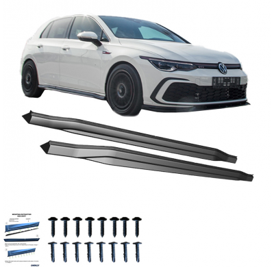 Faldones laterales Oneway Set aptos para Volkswagen Golf VIII HB/Variant GTI/GTI Clubsport/GTD/R-Line 2020- - Versión 2 - Negro