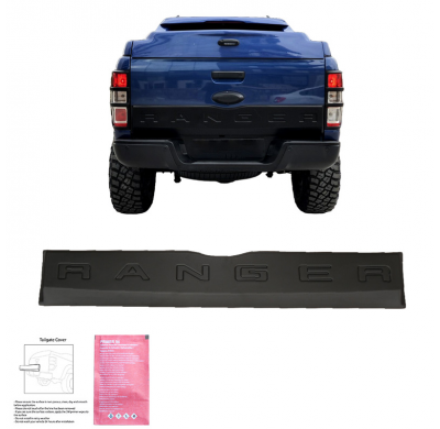 Cubierta de portón trasero Oneway adecuada para Ford Ranger T6/T7/T8 2012-2022 - Versión 3 - Negro mate