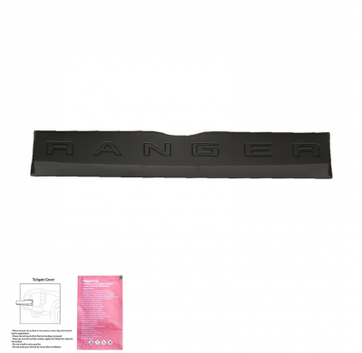 Cubierta de portón trasero Oneway adecuada para Ford Ranger T6/T7/T8 2012-2022 - Versión 3 - Negro mate