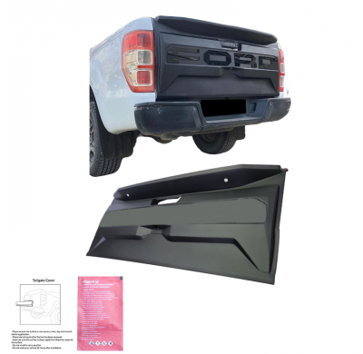 Cubierta de portón trasero Oneway adecuada para Ford Ranger T6/T7/T8 2012-2022 - Negro mate