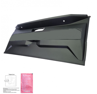 Cubierta de portón trasero Oneway adecuada para Ford Ranger T6/T7/T8 2012-2022 - Negro mate