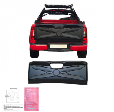 Cubierta de portón trasero Oneway adecuada para Mercedes Clase X W470 2017- - Negro mate