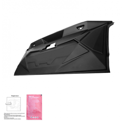 Cubierta de portón trasero Oneway adecuada para Mitsubishi L200 Triton 5/6 2015- - Negro mate