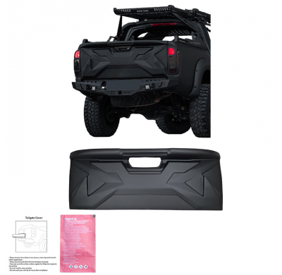 Cubierta de portón trasero Oneway adecuada para Nissan Navara NP300 (D23) 2014-2021 - Negro mate