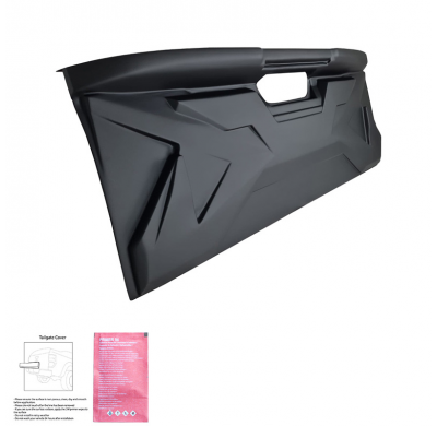 Cubierta de portón trasero Oneway adecuada para Nissan Navara NP300 (D23) 2014-2021 - Negro mate