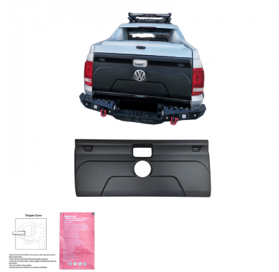 Cubierta de portón trasero Oneway adecuada para Volkswagen Amarok MK1 2010-2022 - Negro mate