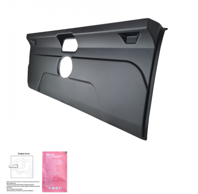 Cubierta de portón trasero Oneway adecuada para Volkswagen Amarok MK1 2010-2022 - Negro mate