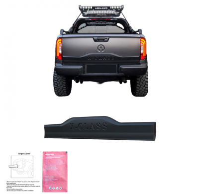 Cubierta de portón trasero Oneway adecuada para Mercedes Clase X W470 2017- - Versión 2 - Negro mate