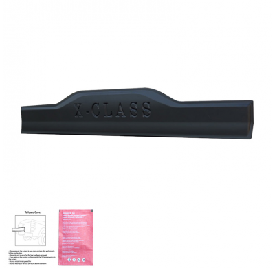 Cubierta de portón trasero Oneway adecuada para Mercedes Clase X W470 2017- - Versión 2 - Negro mate