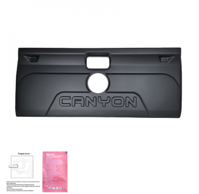 Cubierta de portón trasero Oneway adecuada para Volkswagen Amarok MK1 2010-2022 - Versión 2 - Negro mate