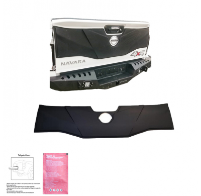 Cubierta de portón trasero Oneway adecuada para Nissan Navara NP300 (D23) 2014-2021 - Versión 2 - Negro mate