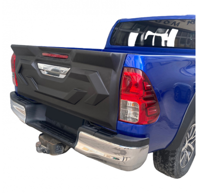 Cubierta para portón trasero Oneway apta para Toyota Hilux 8.ª generación 2015-2020 - Negro mate