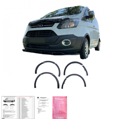 Embellecedores de paso de rueda Oneway Set aptos para Ford Transit Custom MK1 2012-2018 - Negro mate