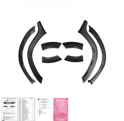 Embellecedores de paso de rueda Oneway Set compatibles con Dacia Duster I 2010-2017 Off-Road - Negro mate