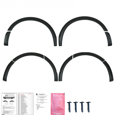 Embellecedores de paso de rueda Oneway Set adecuados para Volkswagen Transporter T5/T5.1 2003-2015 (distancia entre ejes corta y