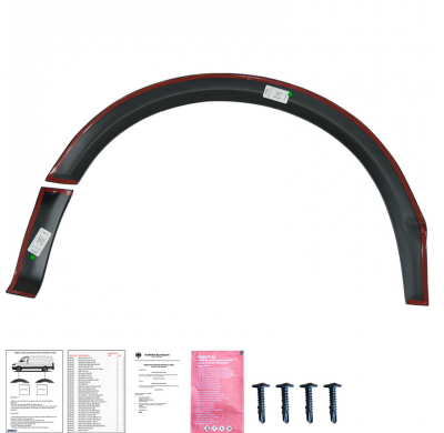 Embellecedores de paso de rueda Oneway Set adecuados para Volkswagen Transporter T5/T5.1 2003-2015 (distancia entre ejes corta y