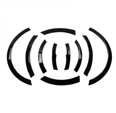 Embellecedores para pasos de rueda Oneway Set compatibles con Ford Transit Custom MK1 Facelift 2018-2023 - Negro brillante