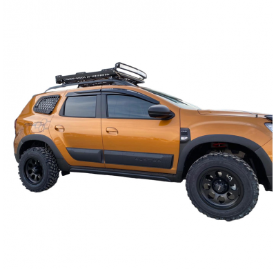 Embellecedores de paso de rueda Oneway Set compatibles con Dacia Duster II 2018-2024 - Negro mate